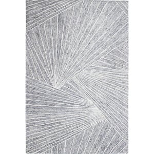 Valencia Grey 8 ft. x 10 ft. (7 ft. 6 in. x 9 ft. 6 in.) Geometric Transitional Area Rug