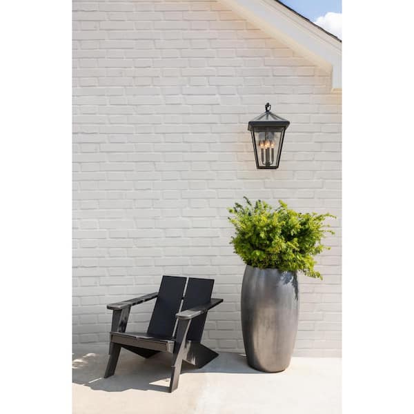 HINKLEY Alford Place 1-Light Museum Black Outdoor Wall Lantern Sconce