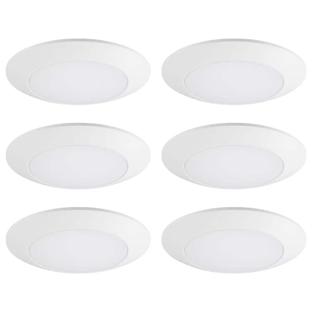6 in. Adjustable CCT Round Recessed Light Trim 6-Pack for New Construction or Remodel, IC Rated, Dimmable, Indoor LED price history on PriceWatchPro