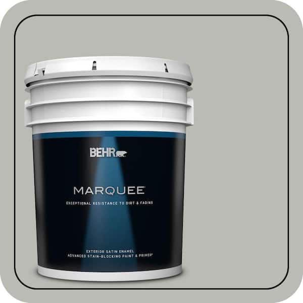BEHR MARQUEE 5 gal. #N380-3 Weathered Moss Satin Enamel Exterior Paint & Primer