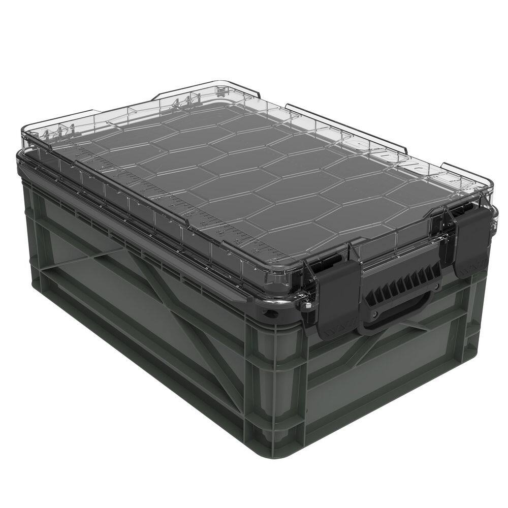 SIDIO Weather Resistant Half Size Storage Bin High Stacking