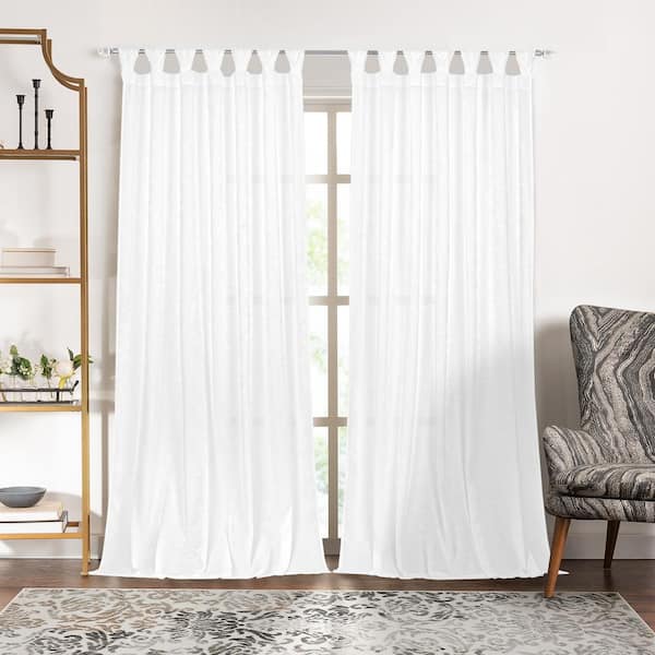 Peri Polyester Light Filtering Window Panel - 52 in. W x 63 in. L in White
