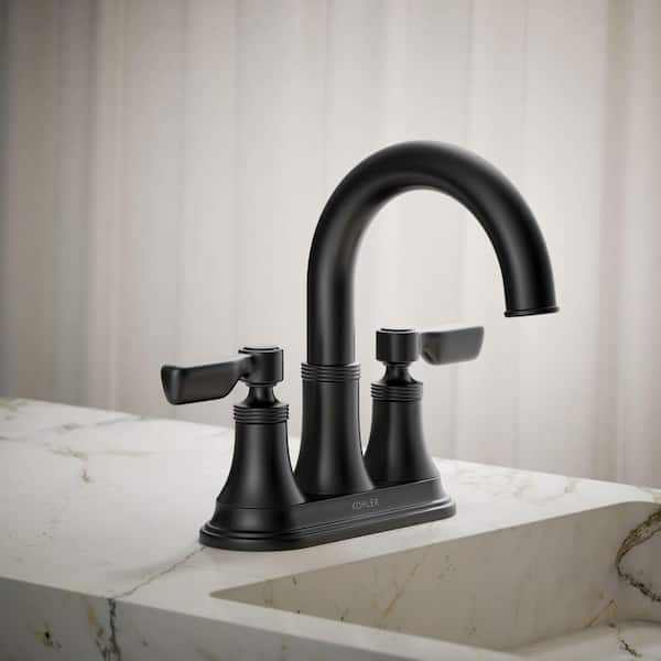 KOHLER Paces 4 in. Centerset Double Handle Bathroom Faucet in