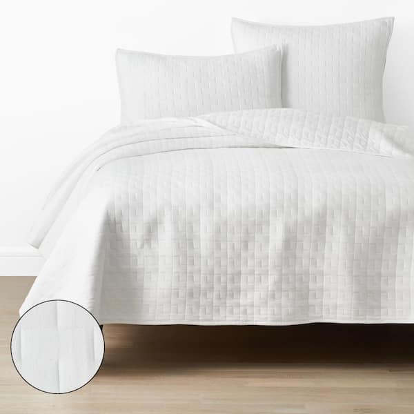 The Company Store Air Layer White Twin Cotton Blend Quilt