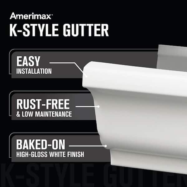 6 in. x 16 ft. White Aluminum K-Style Gutter 6 in. x 16 ft. White Aluminum K-Style Gutter