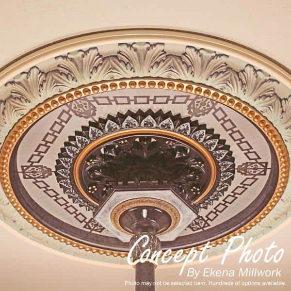 White Sequential Ceiling Ring 55" Diameter Decorative Trim