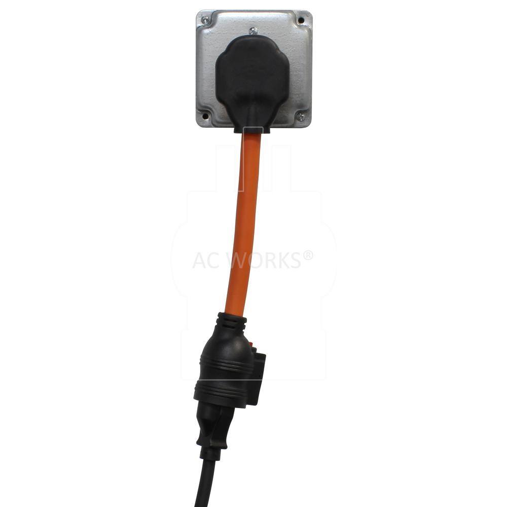 Heavy-Duty Flexible 20 Amp 4-Prong Adapter Cable
