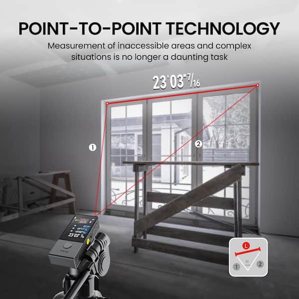 MILES AND MILES　レーザーディスク MILESEEY D9 Pro 330 ft. Laser Distance Measuring Tool with Visual