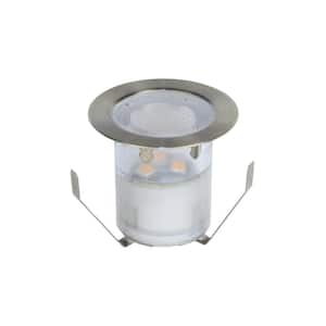 Portico 12-Volt Hardwired White Recessed Outdoor LED Light 30 mm Stair Light