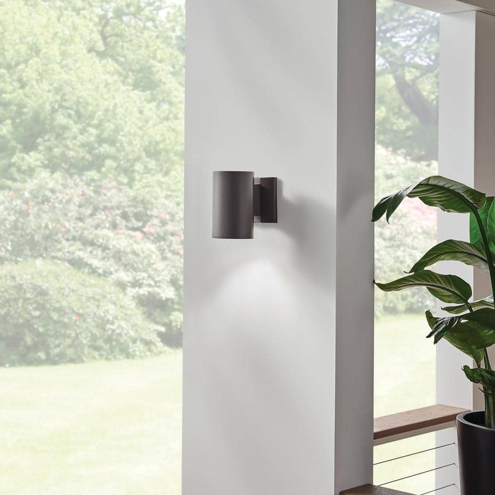 Architectural Bronze Modern 7" Cylinder Wall Sconce