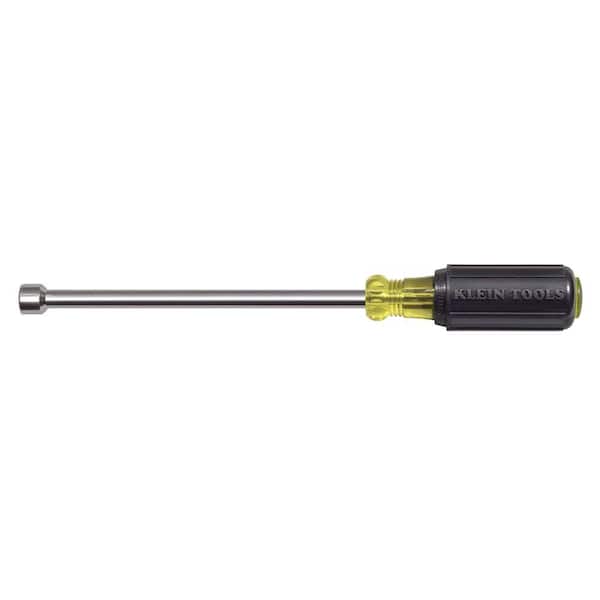 Klein Tools 3/8 in. Magnetic Tip Nut Driver with 6 in. Hollow Shaft- Cushion Grip Handle