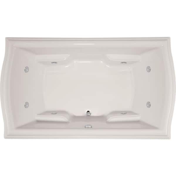 Hydro Systems Debra 72 in. x 42 in. Rectangular Drop-In Air Bath and Whirlpool Bathtub in White