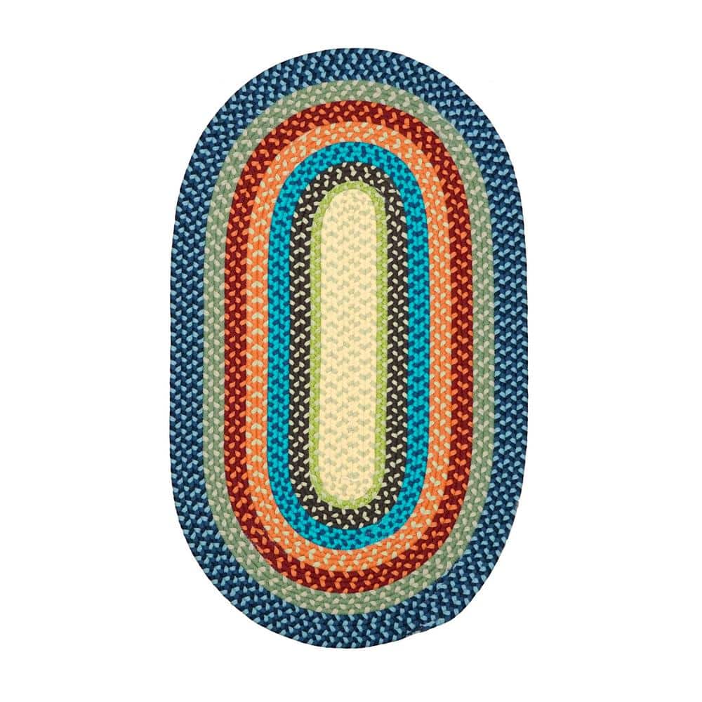 Millcreek Braided Multi Surfside Multi 2 ft. x 3 ft. Indoor/Outdoor Area Ru