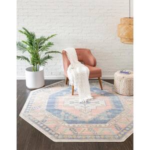 Whitney Geneva French Blue 7 ft. 1 in. x 7 ft. 1 in. Area Rug