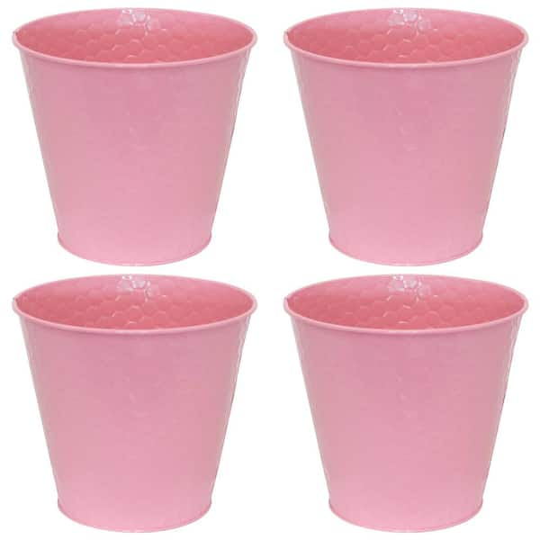 Scheurich 8.3 in. (21 cm) Dia./7 in. Tall Solido Resea Pink Ceramic Pot Twin Pack, Rosea Pink