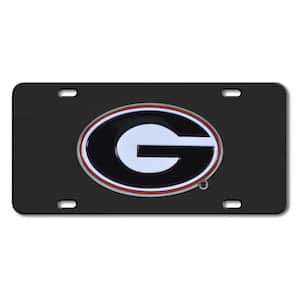 Georgia Bulldogs 3D Black License Plate