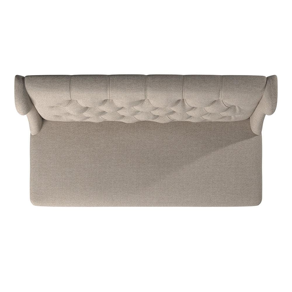 Elegant Transitional 48" White Linen-Like Love Seat Bench