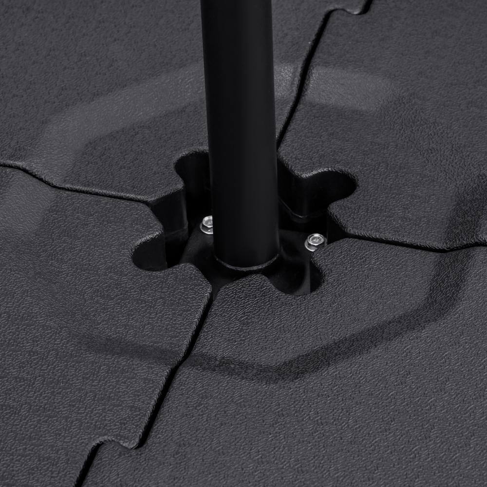 Black Hexagon Plastic Cantilever Patio Umbrella Base, 60 cm