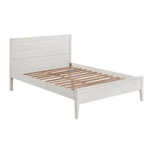 Windsor Panel Wood Full Bed, DriftWood White