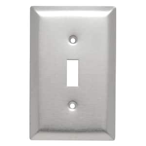 Pass & Seymour 302/304 S/S 1 Gang Toggle Jumbo Wall Plate, Stainless Steel (1-Pack)