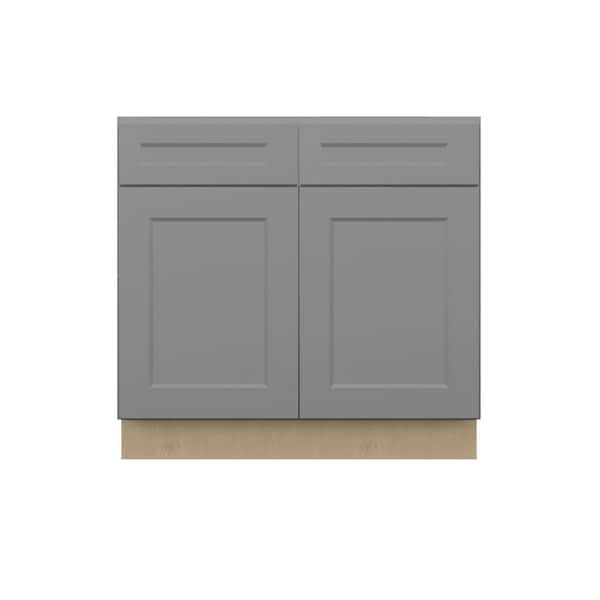 Kunal Kitchens Cumberland Recessed 36 in. W x 34.5 in. H x 18 in. D in Painted Stratus Plywood Assembled Bath Base Cabinet