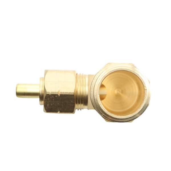 Brass Compression - Fittings 90-Degree Elbow - Tube to Male Pipe - 3/8 Inch  Tube x 1/2 Inch Male Pip, 90° Elbow Tube to Male Pipe, Air Shift  Transmission Fittings, Brass Fittings, Fluid Power