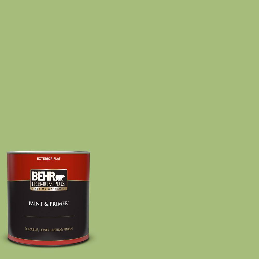 BEHR PREMIUM PLUS 1 qt. P3705 Lazy Caterpillar Flat Exterior Paint