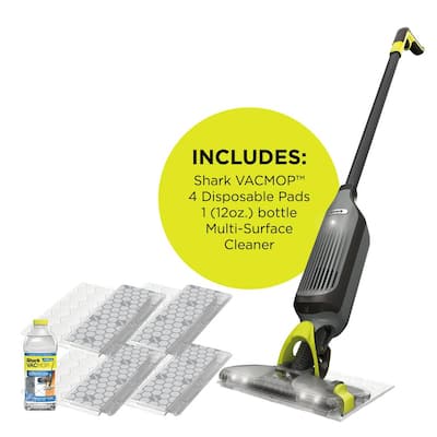 VACMOP Pro Cordless Hard Floor Combo Vacuum & Spray Mop for Tile, Laminate & Wood Surfaces with No-Touch Disposable Pad