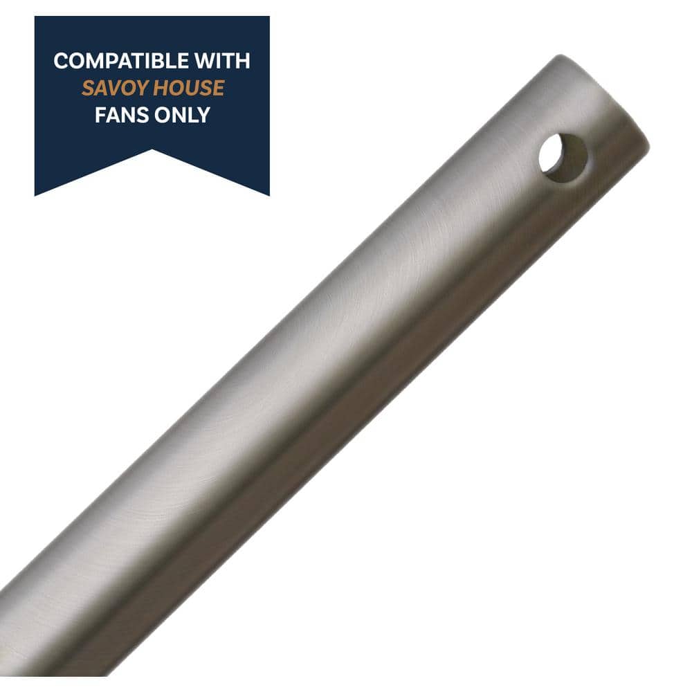 12" Brushed Pewter Indoor/Outdoor Ceiling Fan Downrod