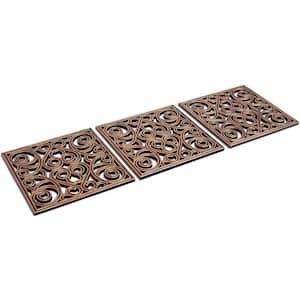 12 in. x 12 in. Copper Rubber Tile Step Stone (Set of 3)