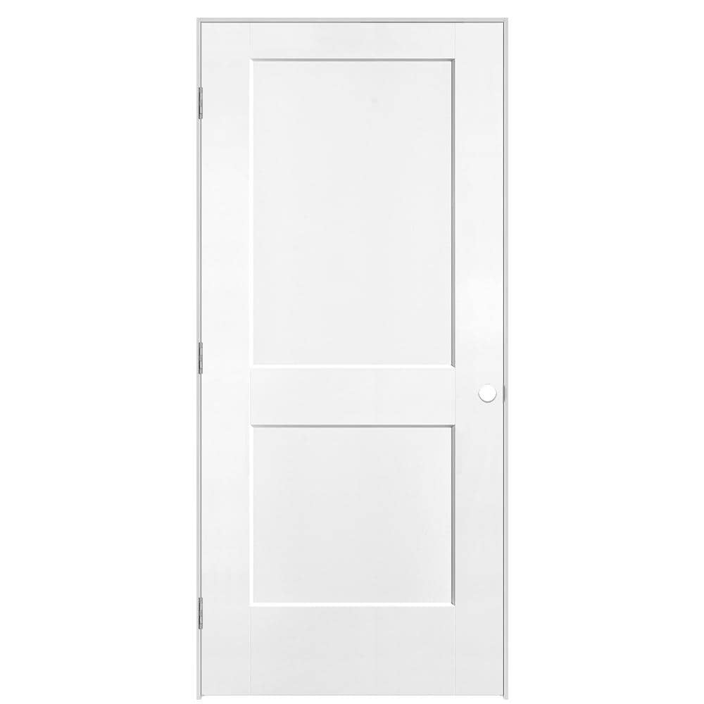 Masonite 36 in. x 80 in. 2-Panel Logan Right-Hand Solid Core Ultra-Pure ...