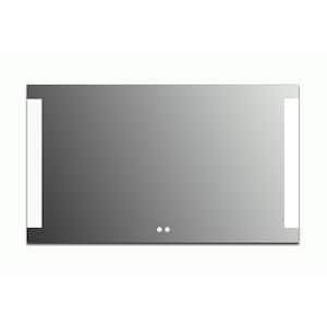 Honfleur 48 in. W x 28 in. H Large Frameless Rectangular LED Wall Mounted Bathroom Vanity Mirror in Clear