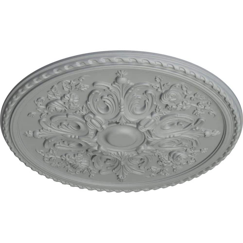Bradford Primed Gray Urethane Ceiling Medallion, 32.63 inches