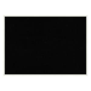 Lucie White Wood Framed Black Corkboard 29 in. x 21 in. Bulletin Board Memo Board