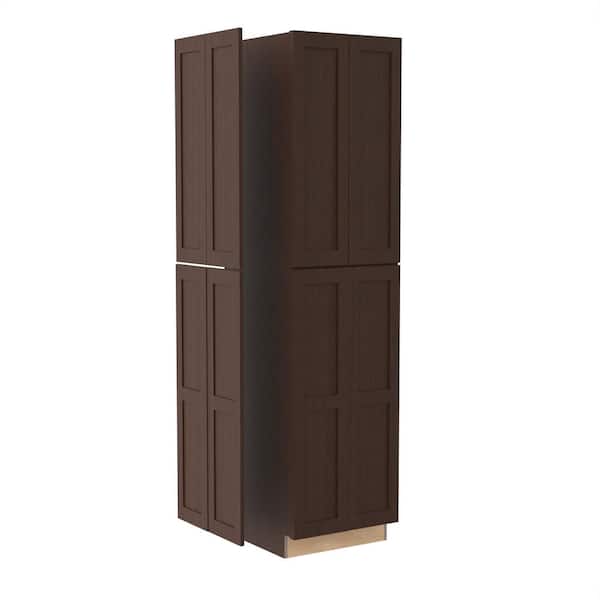 Home Decorators Collection Franklin Manganite-Stained Plywood Shaker Assembled Pantry Kitchen Cabinet End Panel 23.8 W in. 0.75 D in. 96 in. H