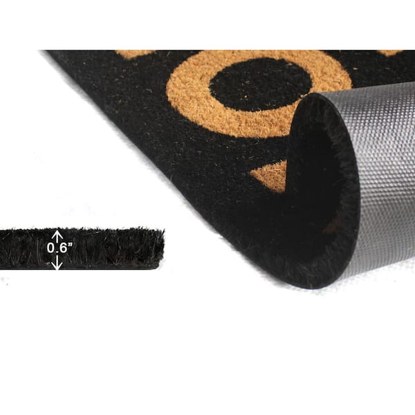 Home Silhouette Black 30in. x 18in. Door Mat