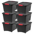 IRIS 30 Qt. WeatherPro Heavy Duty Tote in Black (6-Pack) 585438 - The ...