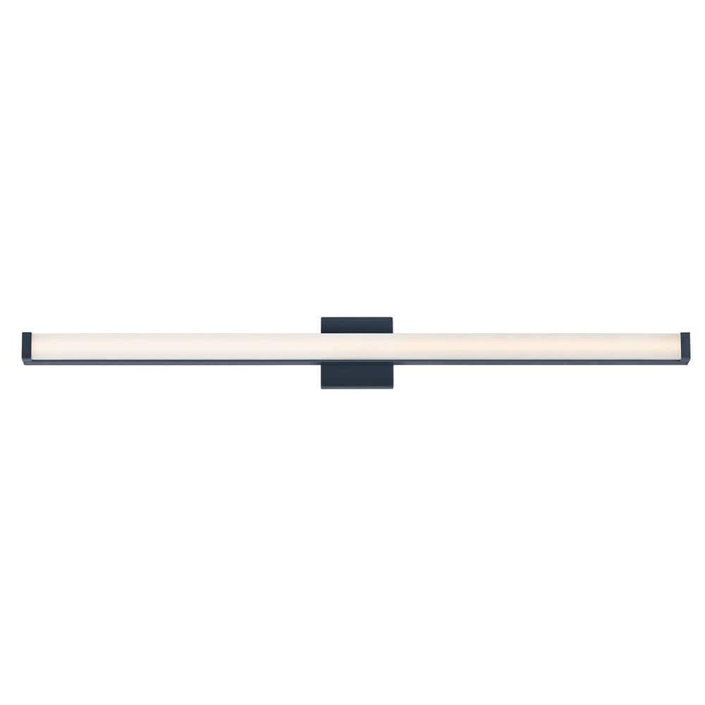 Sleek 48" Black LED Bath Vanity Light with Dimming Capability