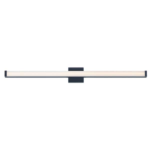Spec 1 Light 48 in. Stainless Steel Black LED Bath Vanity