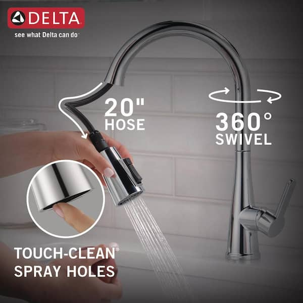 Delta Greydon Touch2O Single Handle Pull Down Sprayer Kitchen Faucet with  ShieldSpray Technology in SpotShield Stainless Steel 19826TZ-SPSD-DST - The  Home Depot