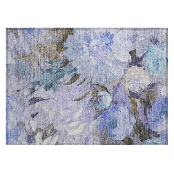 Chantille Machine Washable Indoor/Outdoor Abstract ACN2264 Purple 1 ft. 8 in. x 2 ft. 6 in. Accent Rug