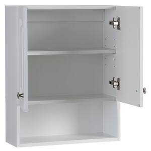 Lancaster 20.75 in. W x 7.74 in. D x 25.63 in. H Surface-Mount Raised panel Bathroom Storage Wall Cabinet in White