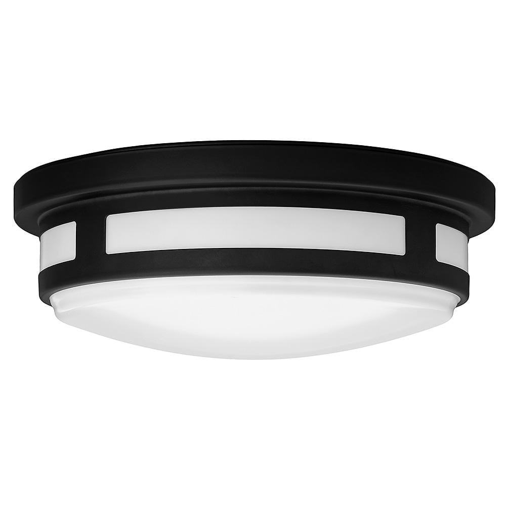 Hampton Bay Greenhaven 11 in. 1Light Black Motion Sensing LED Outdoor