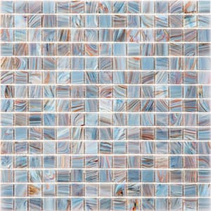Celestial Glossy Templeton Gray 12 in. x 12 in. Glass Mosaic Wall and Floor Tile (20 sq. ft./case) (20-pack)