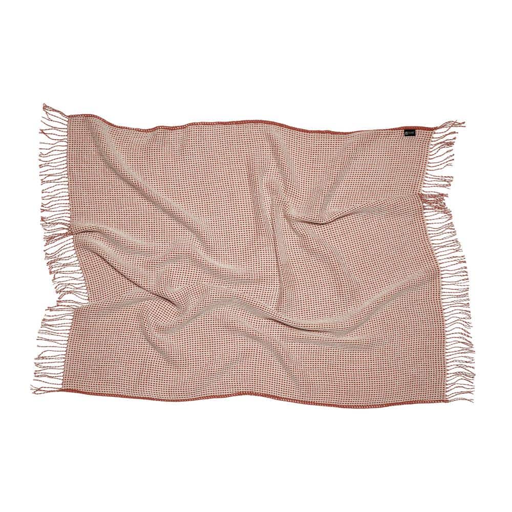Spice Knitted Reversible Indoor/Outdoor Throw Blanket, 66 x 59 Inch