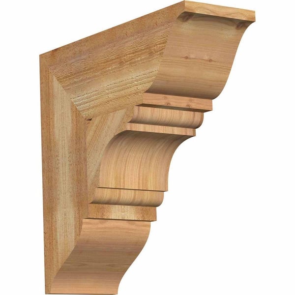 Ekena Millwork 6 in. x 18 in. x 18 in. Western Red Cedar Olympic Traditional Rough Sawn Bracket