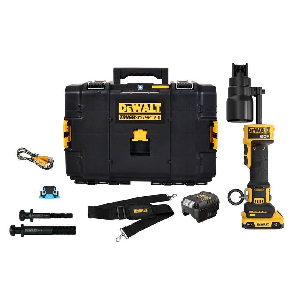 DEWALT 20V Lithium-Ion Cordless Knock-Out Tool Kit with 2 Ah Battery, Charger and Kit Box