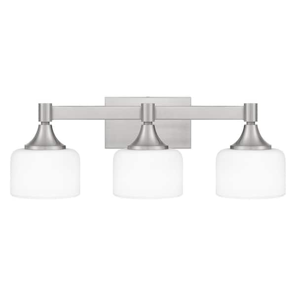 Quoizel Ladson 3-Light Brushed Nickel Vanity Light