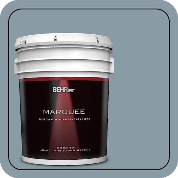 BEHR MARQUEE 5 gal. #MQ5-27 Rainy Season Flat Exterior Paint & Primer
