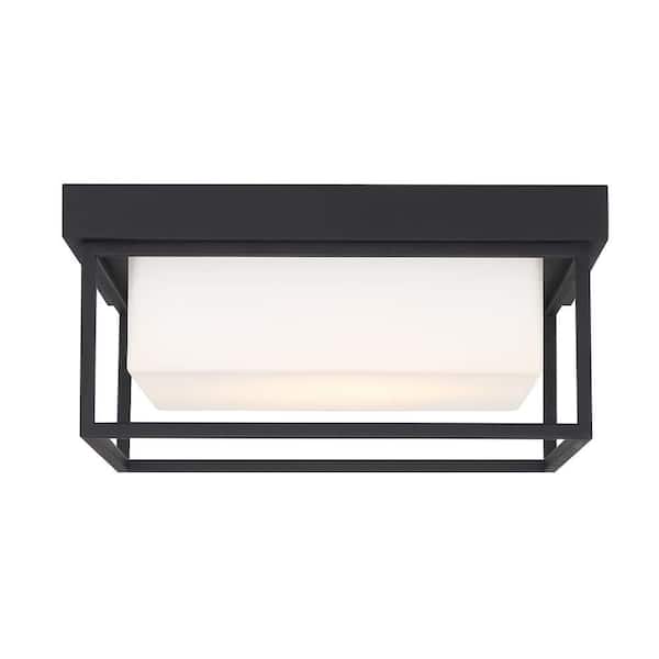 Eurofase Tamar 12 in. 1-Light Black LED Flush Mount